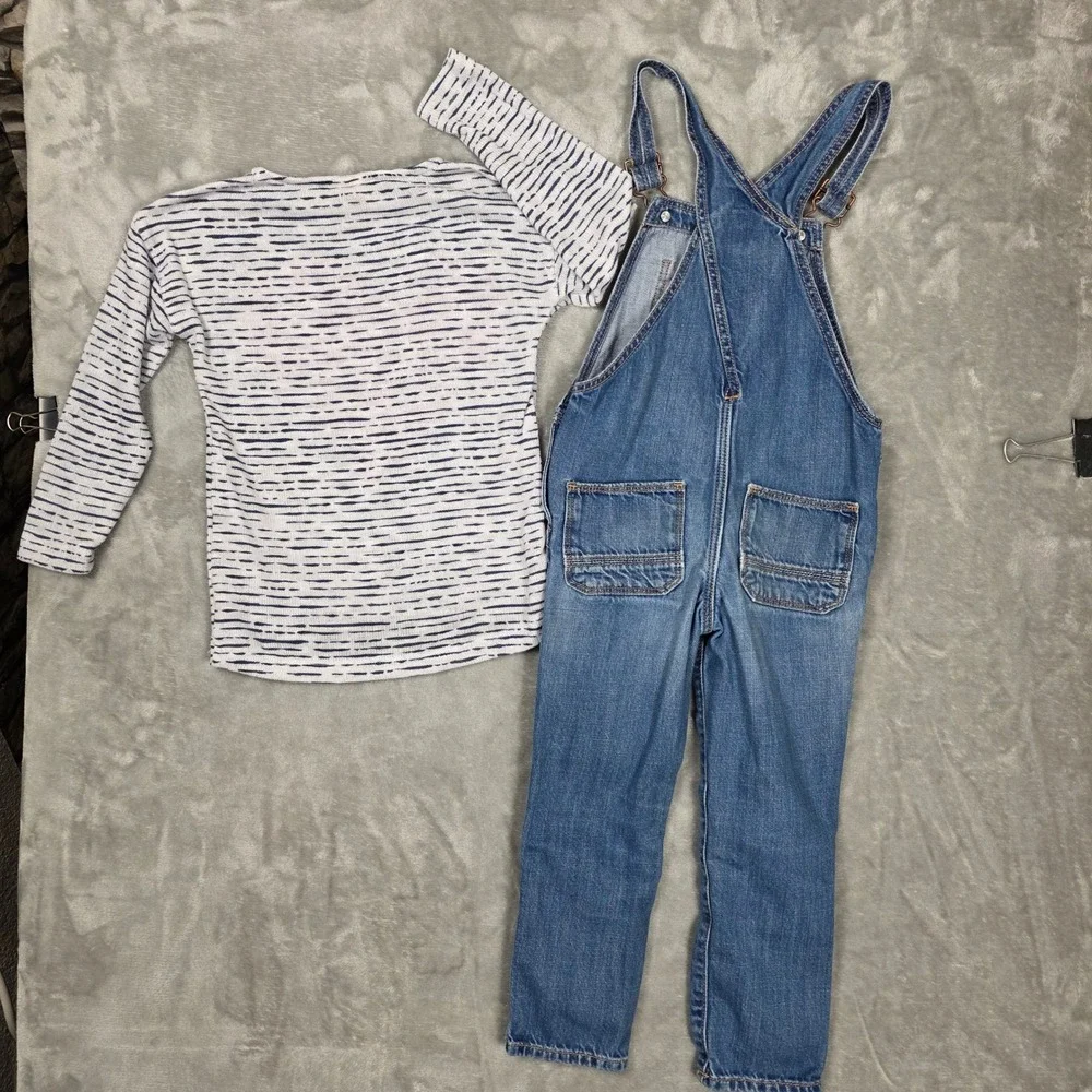 Toddler Girls 4Y Outfit‎ Set Baby Gap Overalls Arizona Heart Top